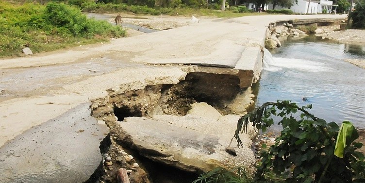 Guantánamo, puente de Guaibanó, derrumbe