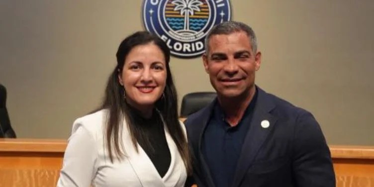 Rosa María Payá y Francis Suárez, alcalde de la ciudad de Miami
