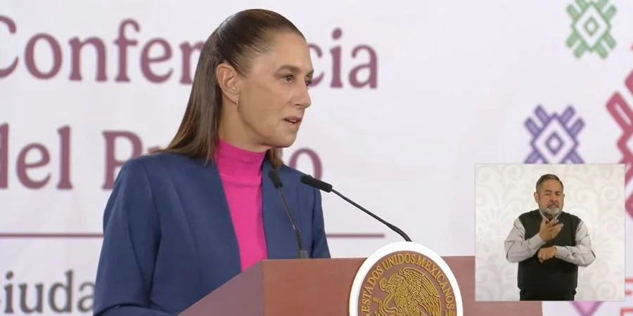 La pesidenta de México, Claudia Sheinbaum, en su conferencia de prensa de este miércoles