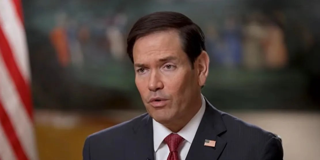 Secretario de Estado Marco Rubio durante la entrevista