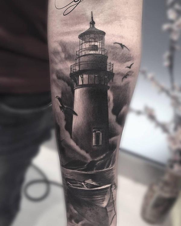 30+ Lighthouse Tattoo Ideas | Cuded 749_x_600_jpg