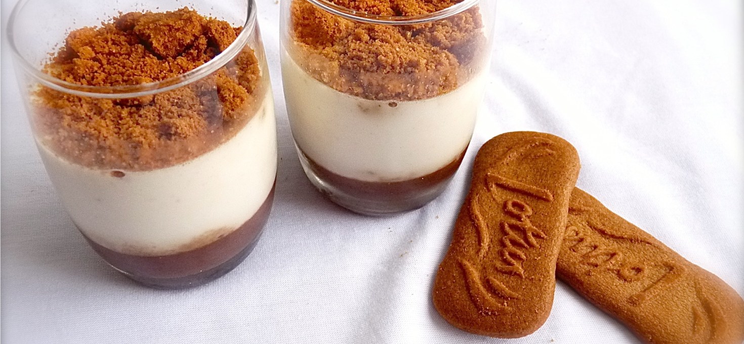 Panacotta spéculos, chocolat et caramel