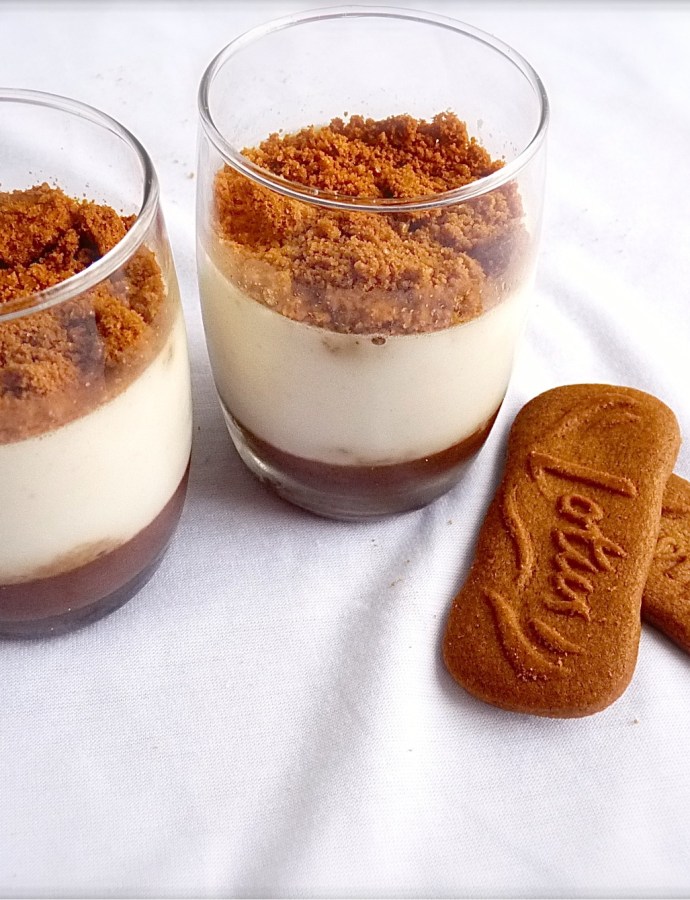 Panacotta spéculos, chocolat et caramel