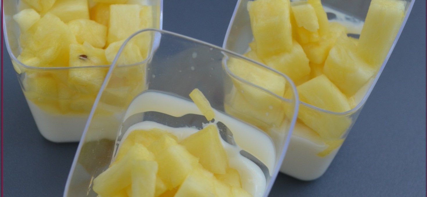 Panna cotta ananas rôti