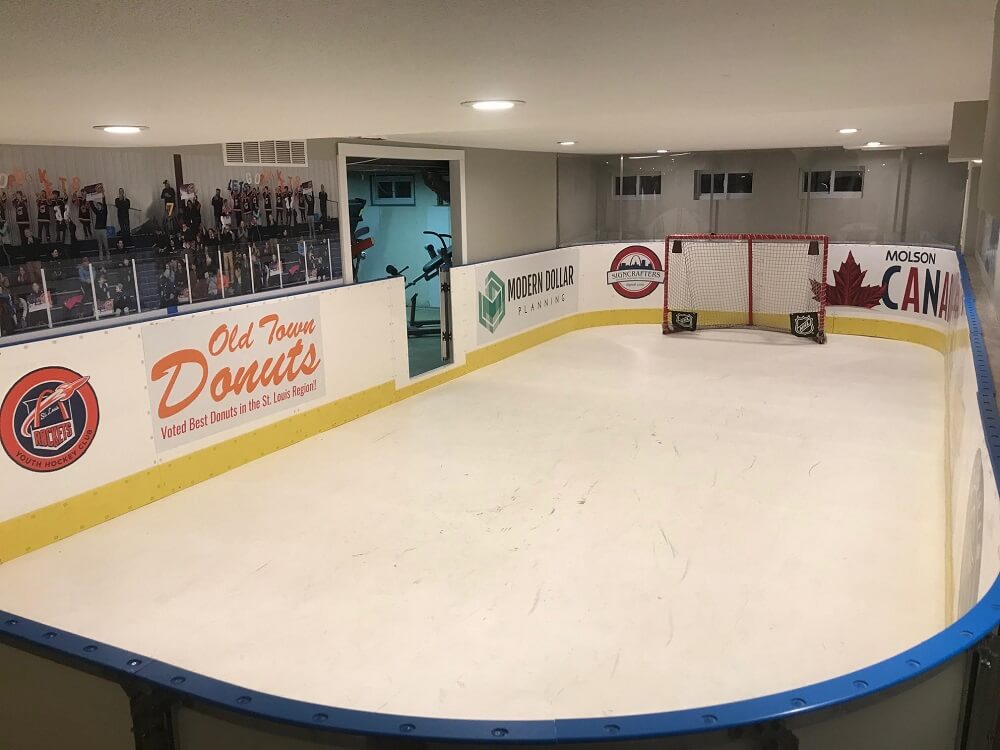 Here are ice rink kits to help you build your backyard ice rink or indoor ice rink at home. Garage Basement Rinks | Hockey Boards & Synthetic Ice | D1
