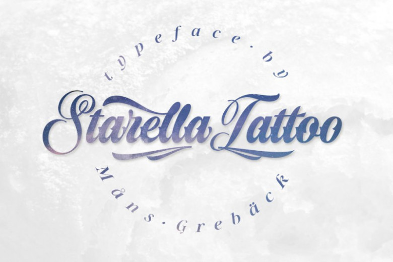 Starella Tattoo Script Font Dafont Free
