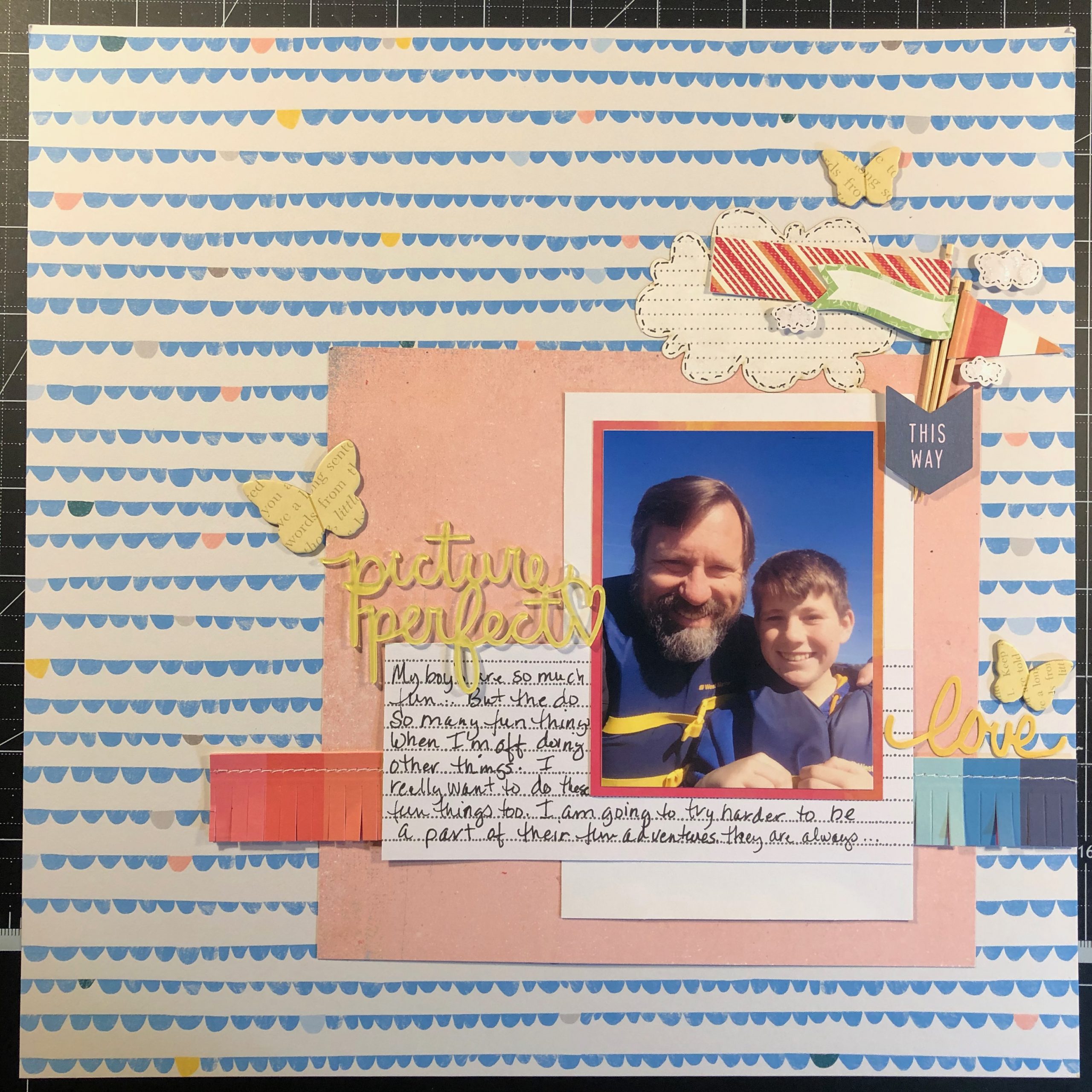 scrapbook layout of John and Sean