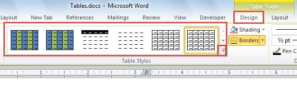 2 Ways To Apply The Same Style To All Tables In Your Word
