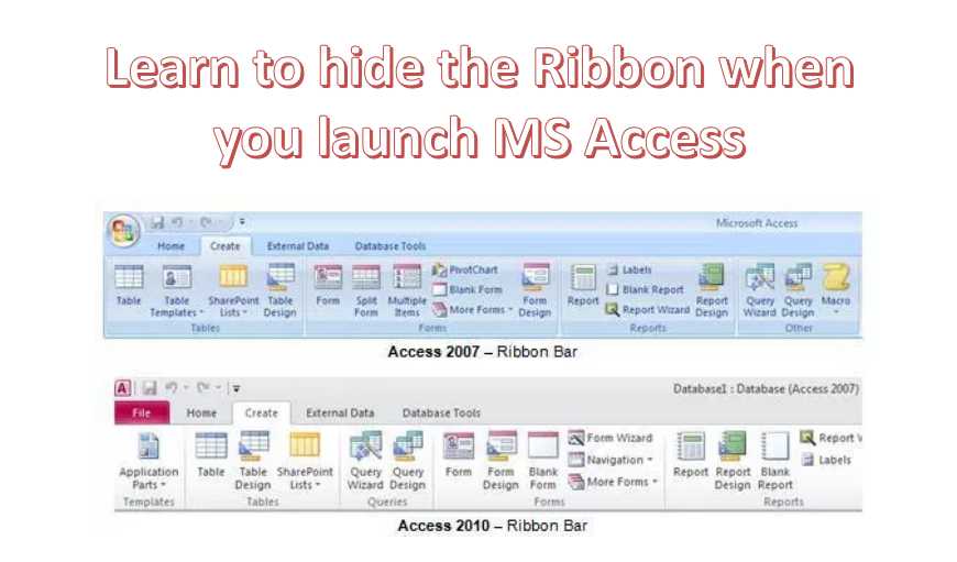 How to Hide the Ribbon when You Launch MS Access - Data Recovery Blog