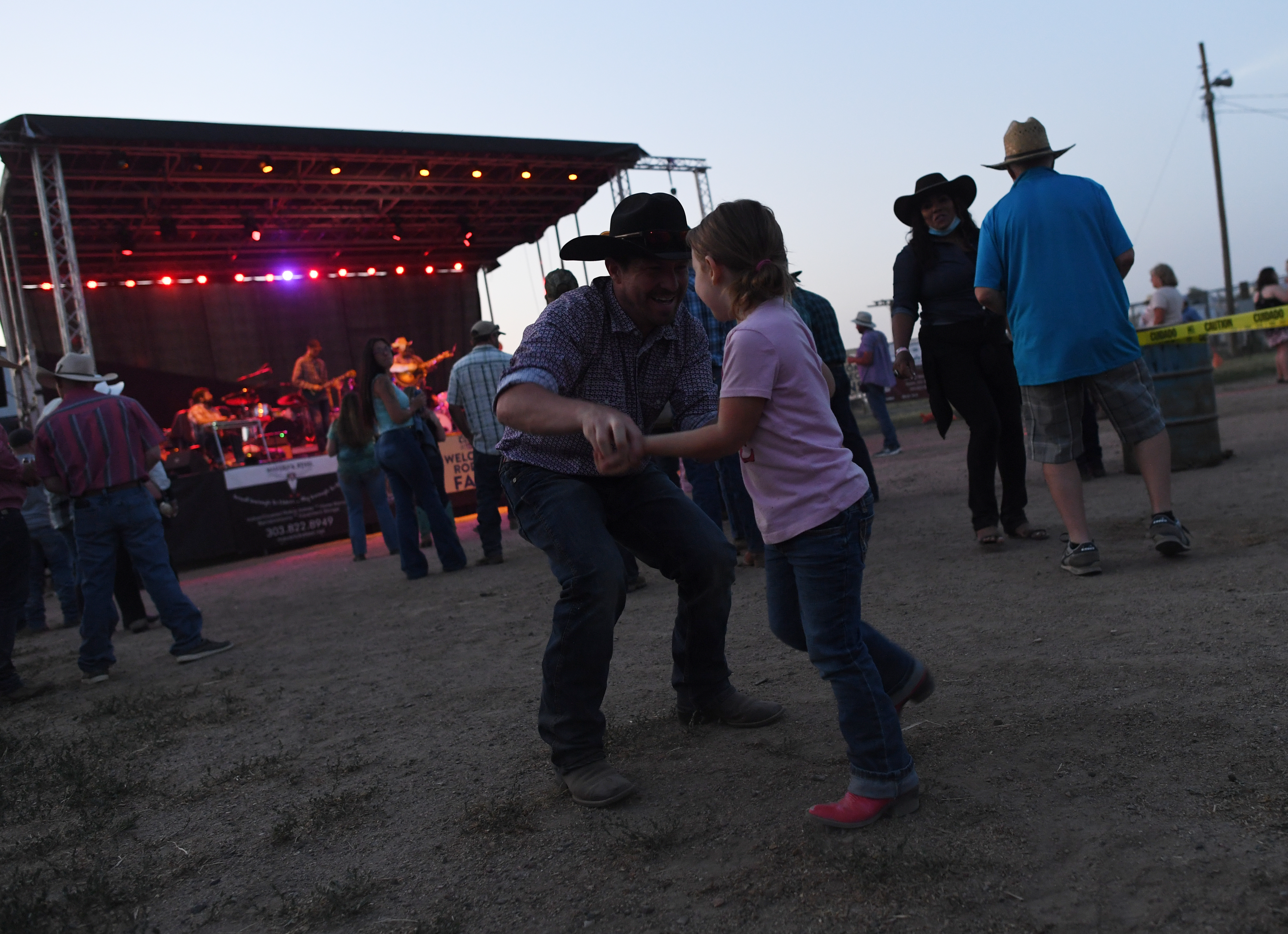 After the rodeo ended a band ...