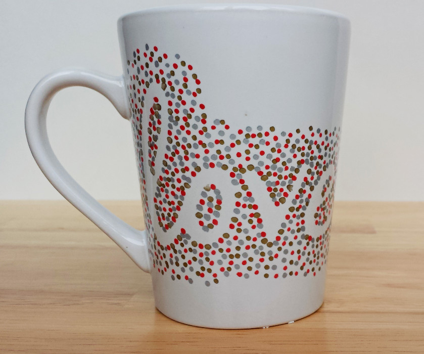 DIY Dotted Sharpie Mugs Using Dollar Store Mugs
