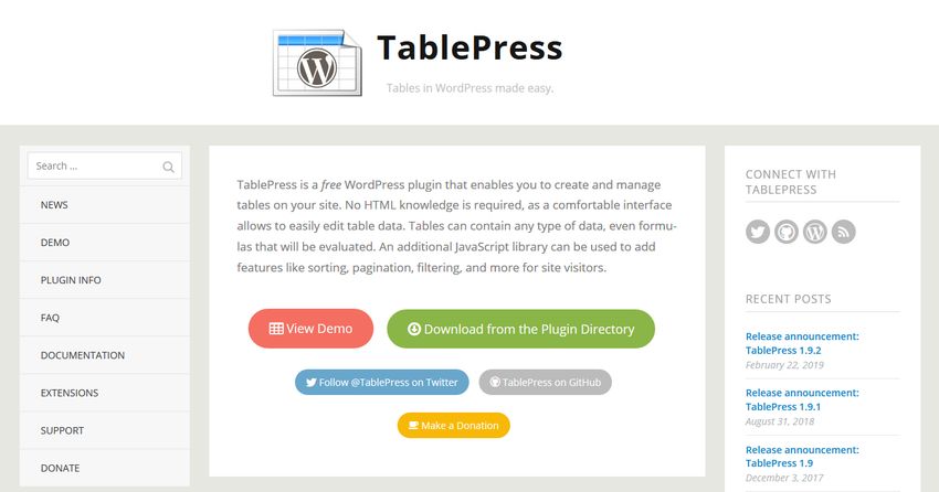 Choose from thousands of free plugins to build, customize, and enhance your wordpress website. 6 Best Wordpress Table Plugins Premium And Free Developer Drive