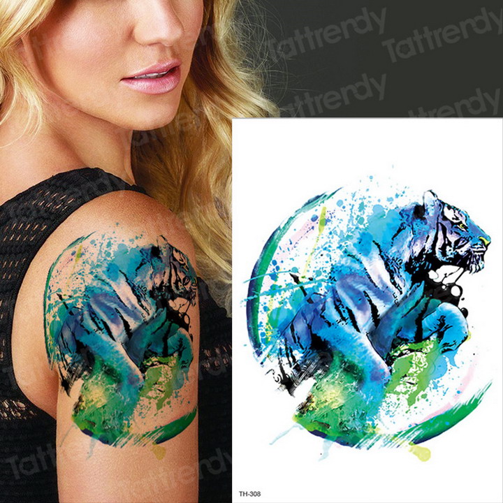 Tatuagem Manga Adesivo Aquarela Animais Tatuagens Temporárias Girafa Lobo Tigre Borboleta Tatuagem Cor Tatuagem Para Meninas Corpo De Changdou81, $176,83 | Pt.dhgate.com 720_x_720_jpg