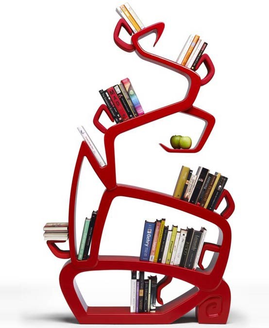Tree branch bookshelf by french designer olivier dolle · 2. 5 Cool and Creative Tree-Like Bookshelves - DigsDigs