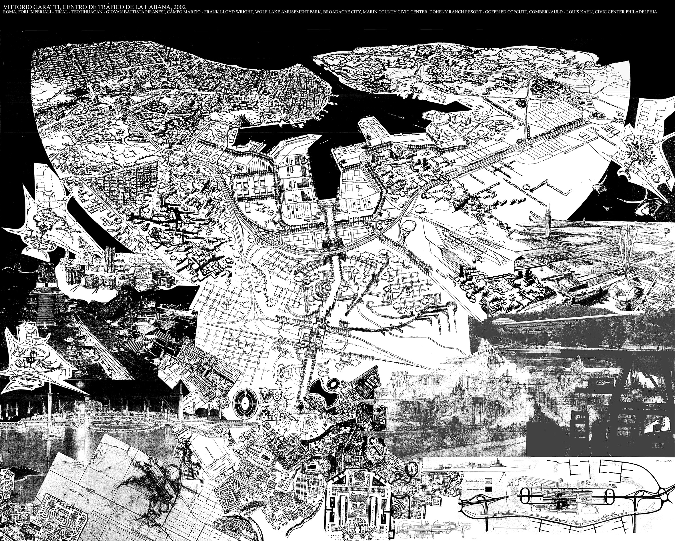 In apertura, dettaglio del disegno di Vittorio Garatti