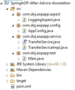 Spring AOP AspectJ @After Annotation Advice Example - Dinesh on Java