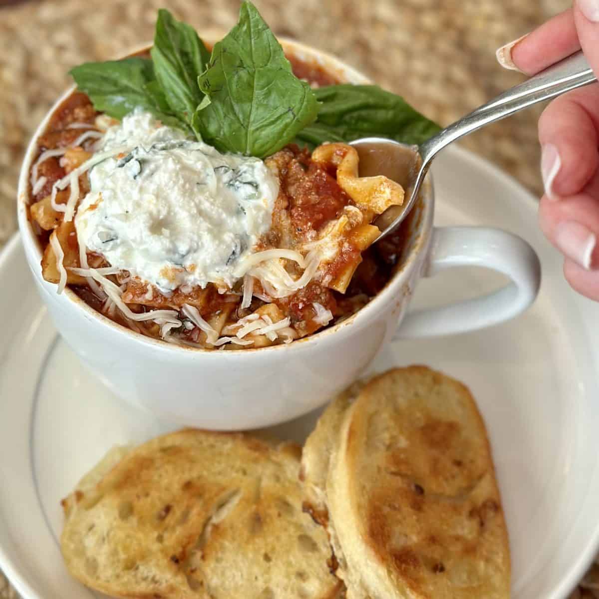 Easy Lasagna Soup