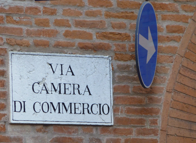 foto targa verona via camera di commercio