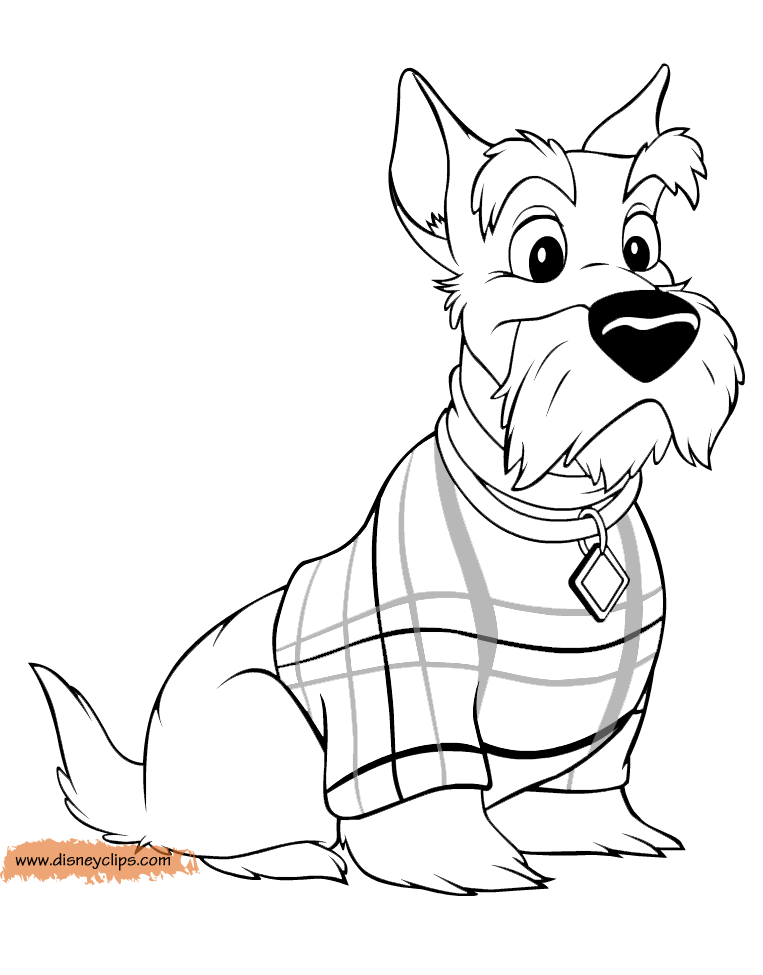 It's easy, just download our coloring books or drawings, print it and . Lady And The Tramp Coloring Pages Disneyclips Com