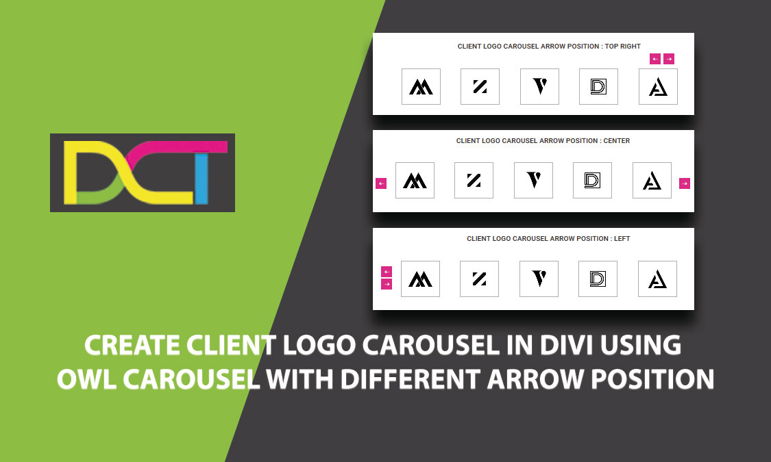 Create Client Logo Carousel In Divi Using Owl Carousel With Different Arrow Position
