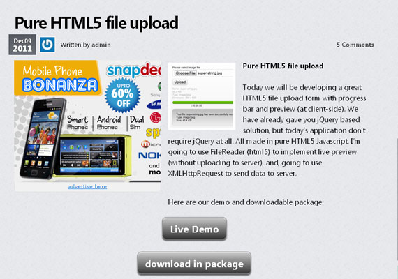 HTML5 File Uploading Tutorials for Designers and Developers - DJ ...