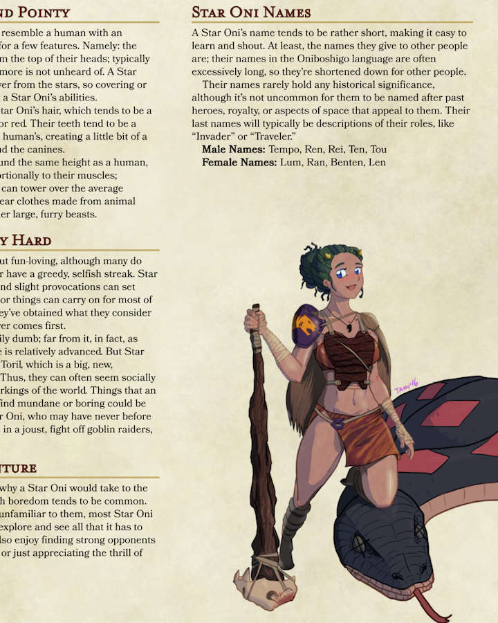 You'll receive both print and pdf copies of: Star Oni 5e Race Dungeon Masters Guild Dungeon Masters Guild