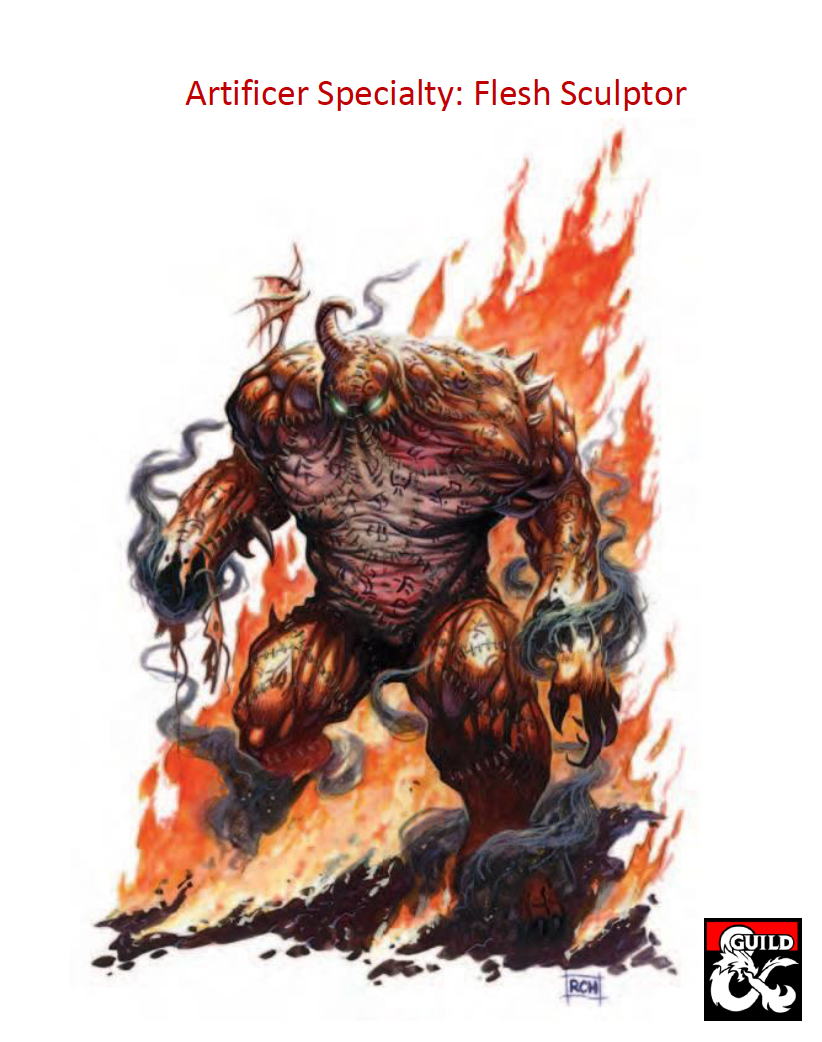 Flesh Sculptor An Artificer Subclass Dungeon Masters Guild Dungeon Masters Guild
