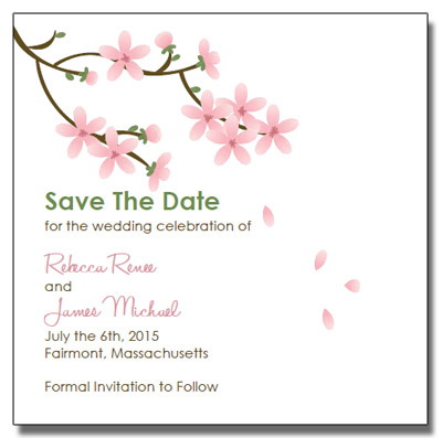 Apple Blossom Wedding Invitations