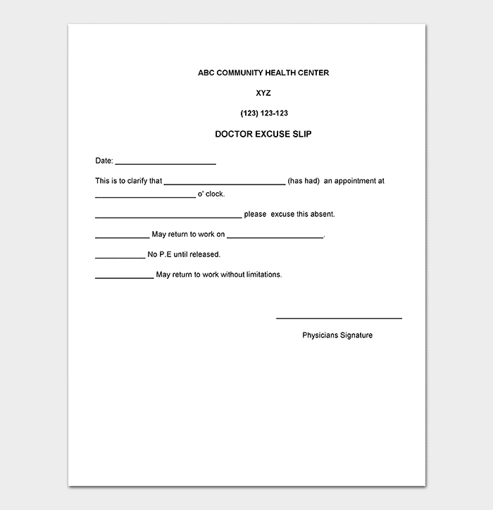 medical note template 30 doctor note samples