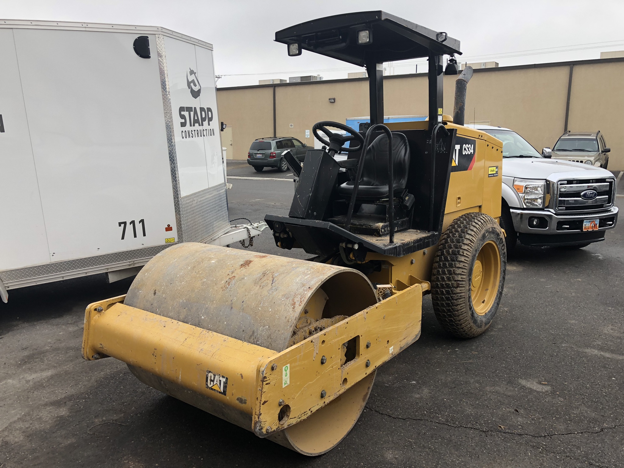 CS34 48"SMOOTH DRUM ROLLER Dogface Heavy Equipment Sales Dogface