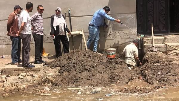 إنهاء أزمة تسريب مياه الشرب في فارسكور بدمياط 