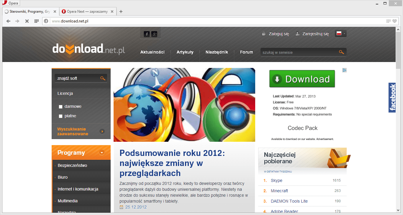 Opera download for windows 7. Opera 40 - Stabilna | Herunterladen - Download | Netz-Datenbanksuchroutinen