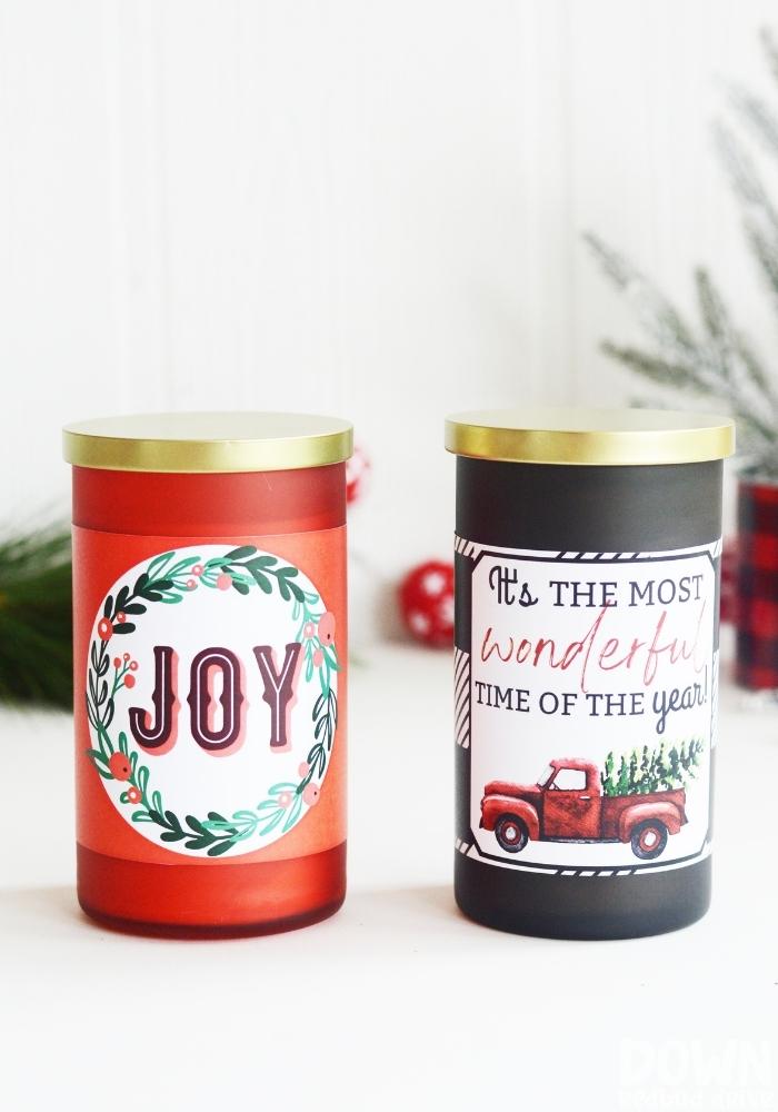 diy christmas candle labels free printable labels