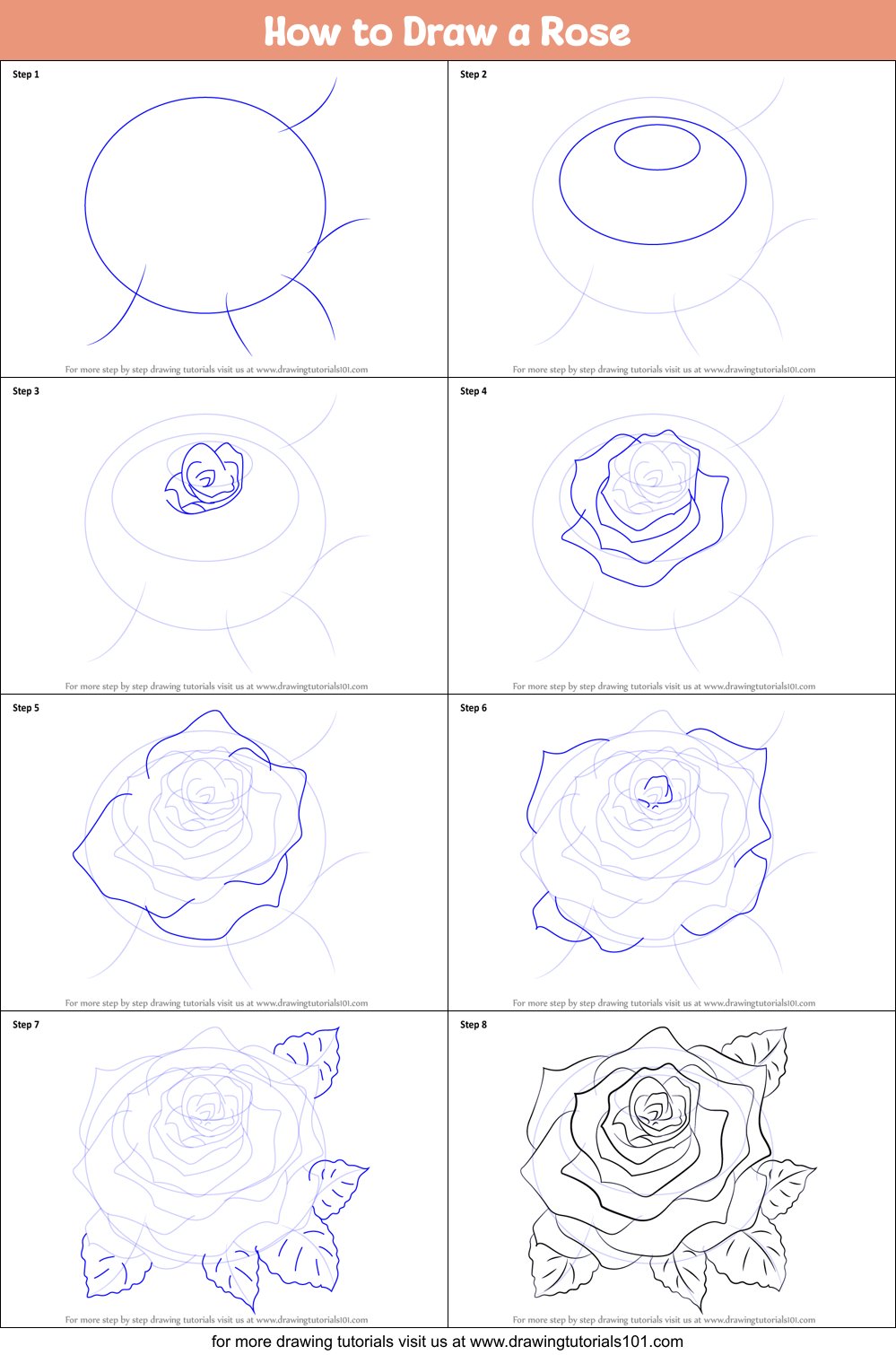 10/09/2020 · in this video i'm going to draw a hyper realistic dog using graphite pencils, follow my simple, detailed steps to draw a realistic dog with realistic fur tex. How to Draw a Rose printable step by step drawing sheet