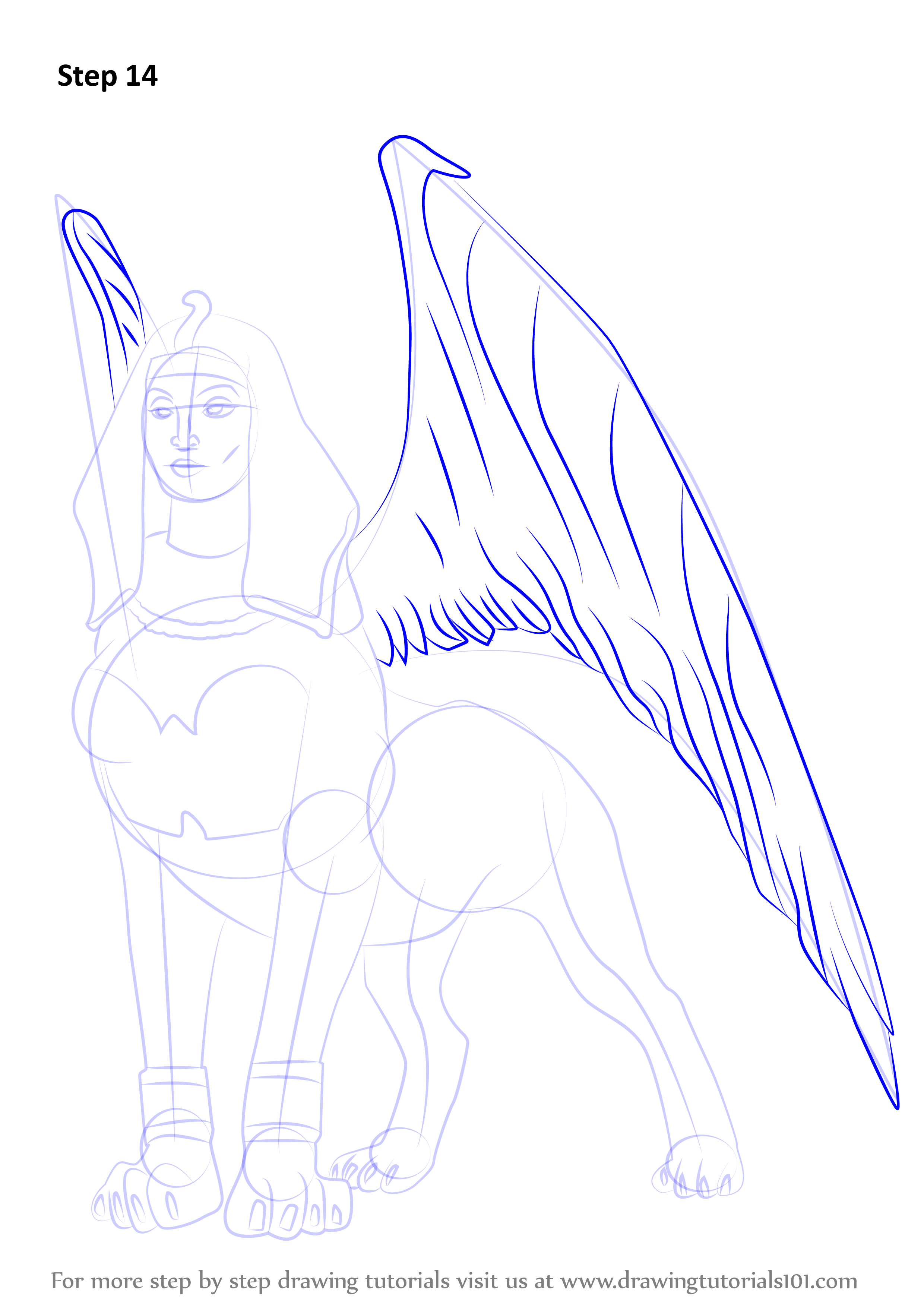 6 years ago i have a recommen. Step by Step How to Draw a Sphinx : DrawingTutorials101.com