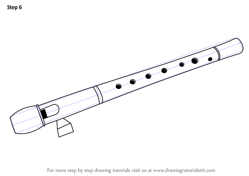 Si vous voulez dessiner flute facile. Learn How to Draw a Flute (Musical Instruments) Step by Step : Drawing