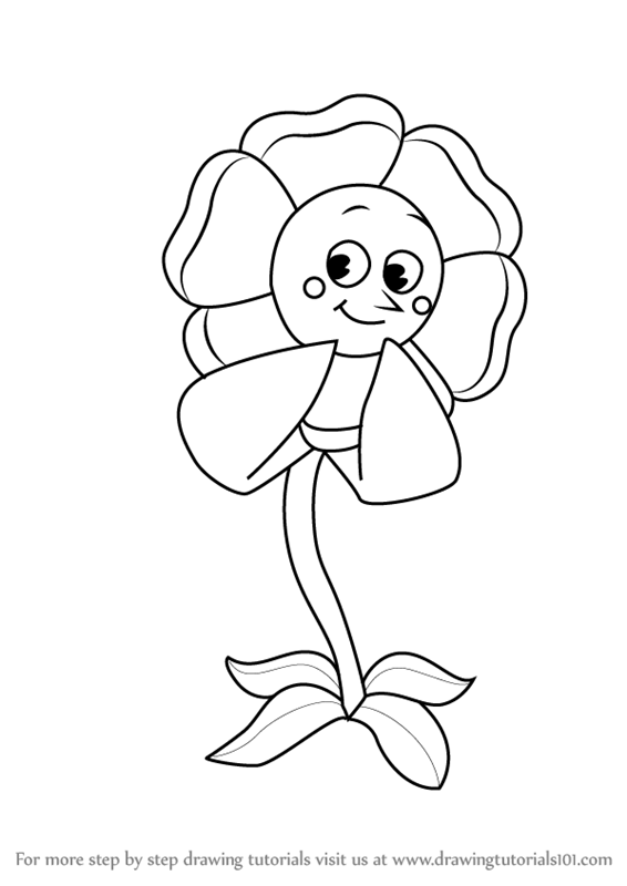 learn how to draw cagney carnation from cuphead cuphead step by step