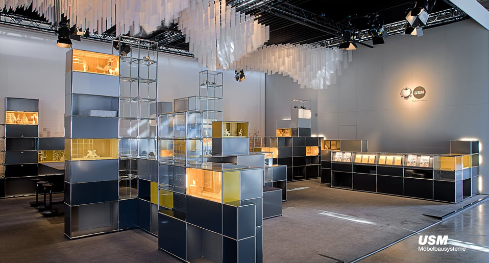 Das usm haller regalsystem ist ein klassiker und für viele die richtige wahl. USM Haller E am Salone del Mobile in Mailand Drifte Wohnform