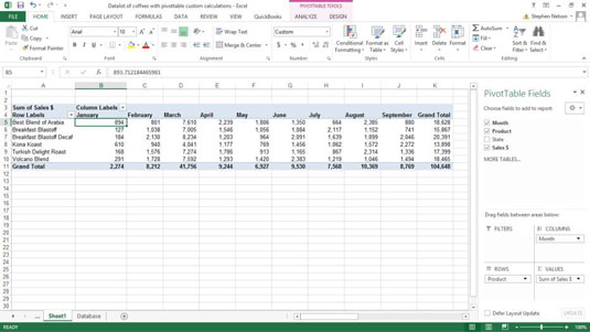 You can use excel to calculate the percentage of change between two values quickly. How To Create Custom Calculations For An Excel Pivot Table Dummies