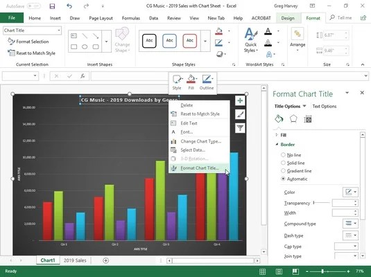 Many email providers offer their services for free. How To Format A Chart In Excel 2019 Dummies