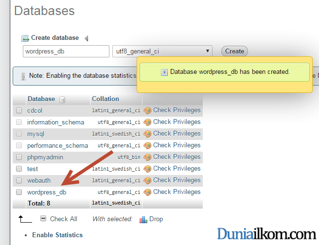 Pada dasarnya, cara membuat database di wordpress hosting sangatlah mudah. Cara Membuat Database Mysql Dengan Phpmyadmin Duniailkom