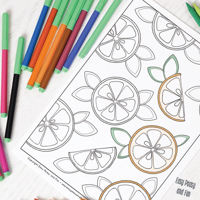Fruity oranges coloring page for adults. Oranges Coloring Page Easy Peasy And Fun