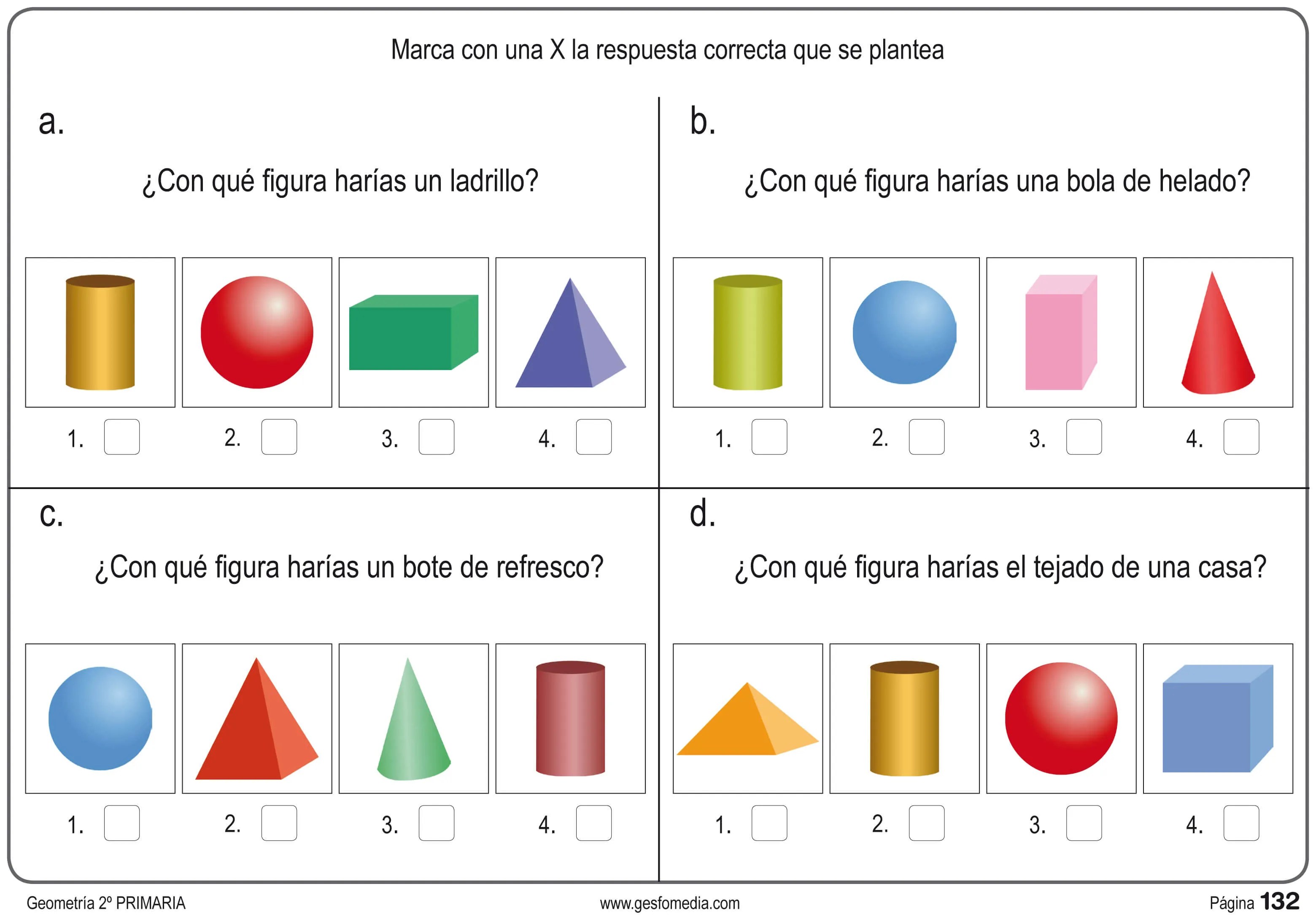 Fichas de geometría de Segundo de Primaria