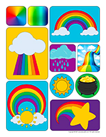 Once these balloons are filled with helium . Rainbows - Theme and activities - Educatall