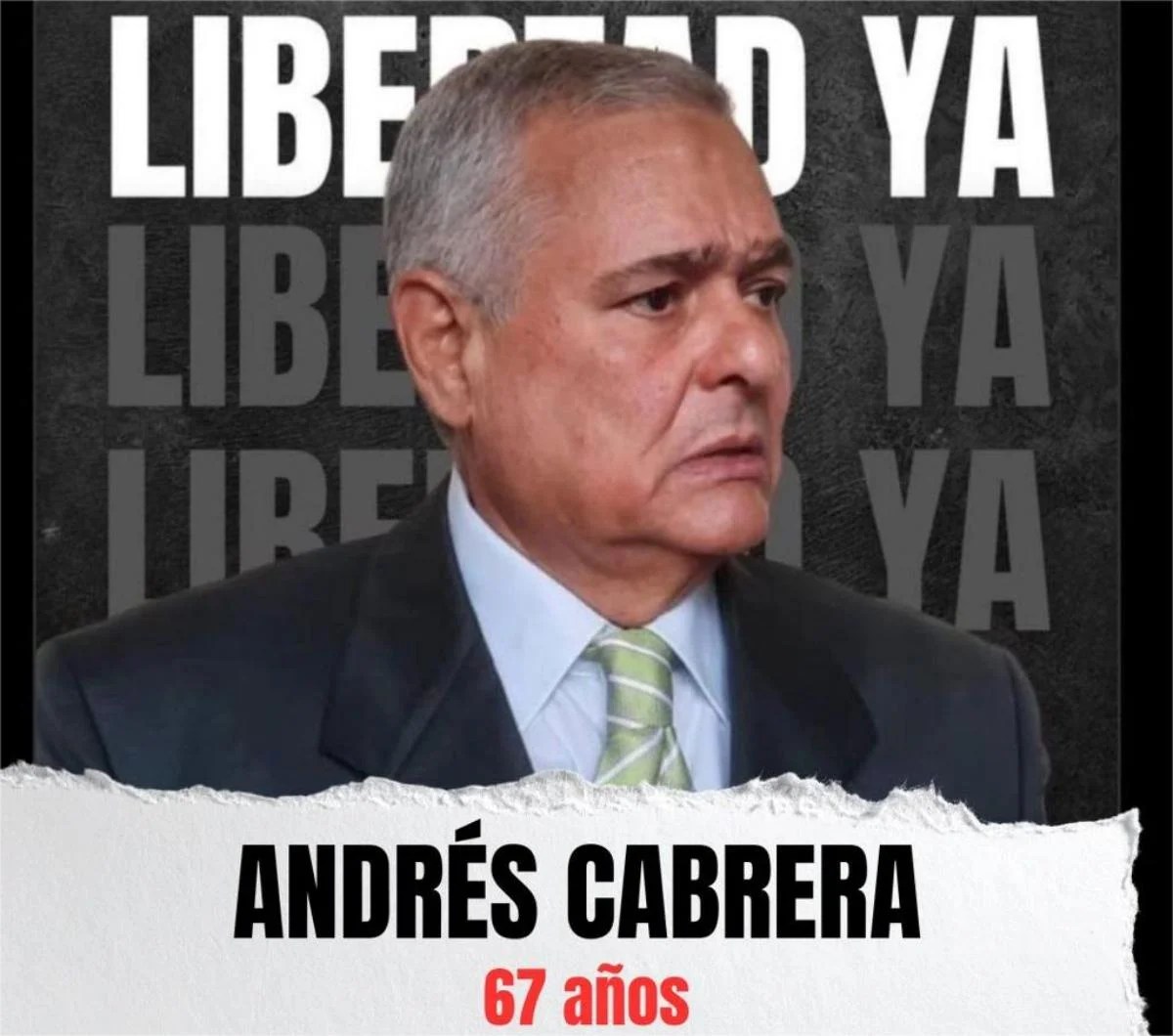 Andrés Cabrera, preso polìtico de 67 años