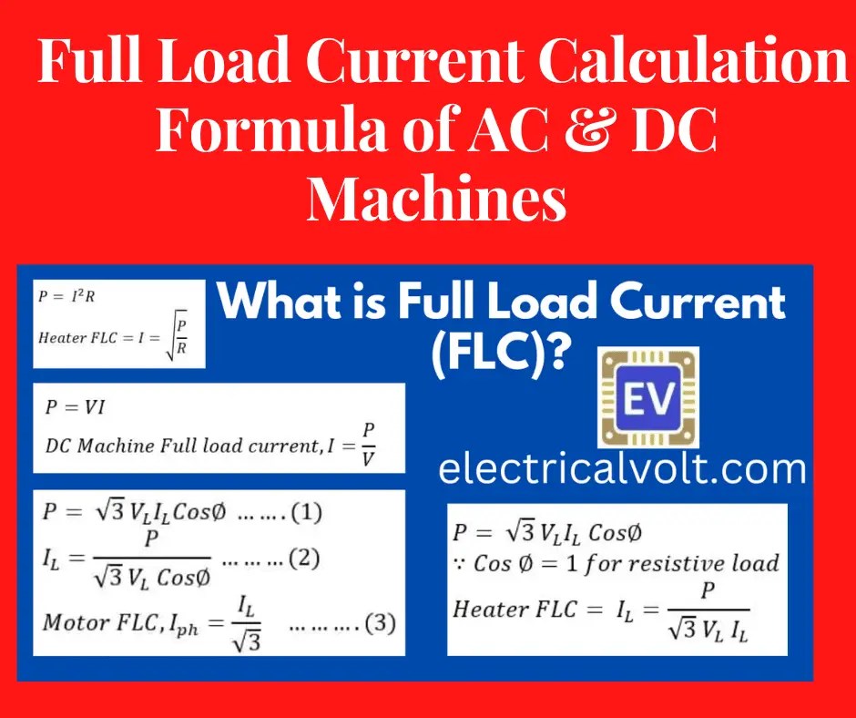 3 Phase Motor Full Load Cur Calculation Formula Excel Infoupdate Org