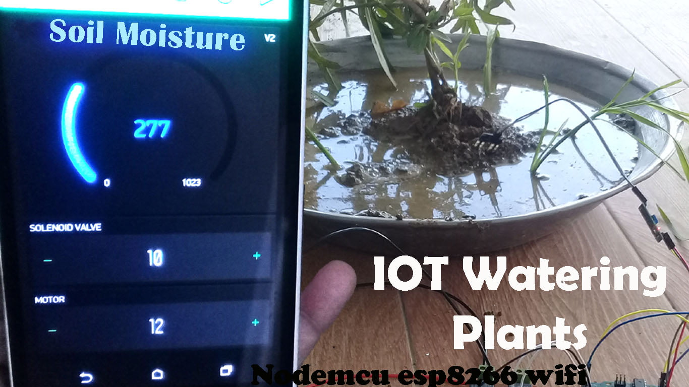 Arduino IOT Project watering plants and soil moisture monitoring