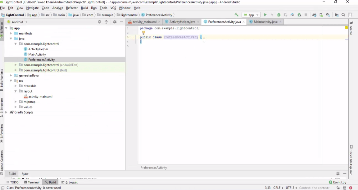 Android app development to control arduino over Bluetooth, Android studio