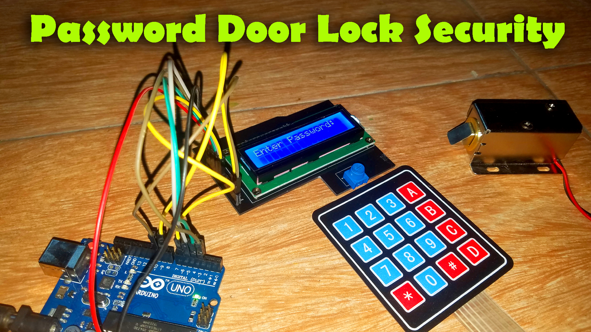 Password Door Lock Security System using Arduino and Keypad