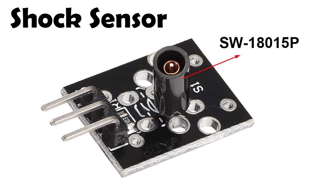 Shock Sensor Arduino Circuit & Code, KY002 Shock Sensor